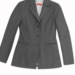 Italian Wool Pinstripe Blazer | Made in Italy | US 10 | Tailored Fi